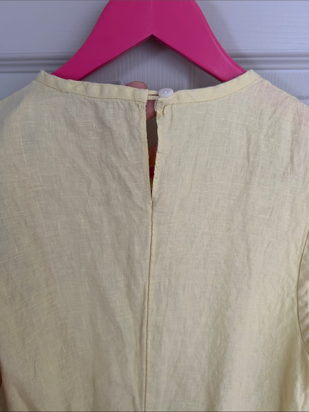 Everlane Pale Yellow Linen Dress size 4 - Picture 6 of 6